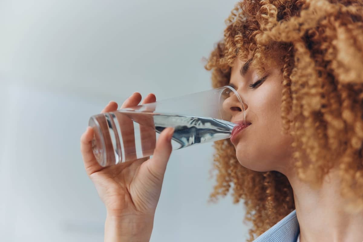 Woman drinking water